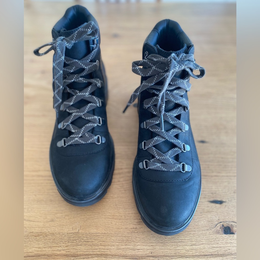 Sorel Lenox Leather Hiking Boots Lace Up Black Women’s 10.5 NWT